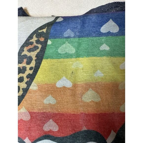 The Rolling Stones Rainbow Logo Leopard Mouth Tee Size Medium - Picture 4 of 8